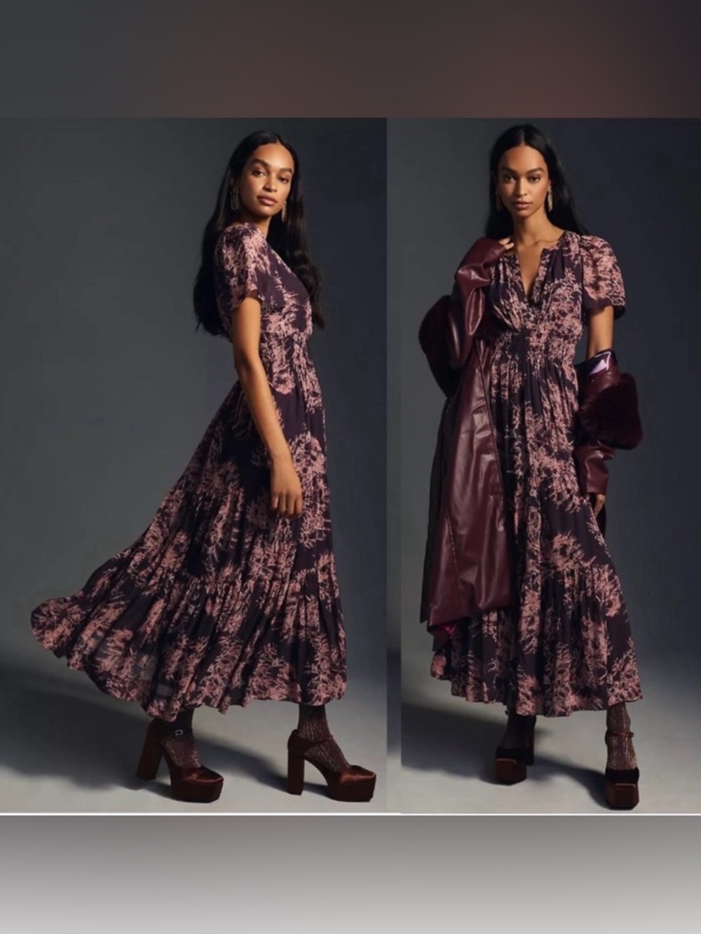 ANTHROPOLOGIE NWT SOMERSET MAXI DRESS CHIFFON EDITION